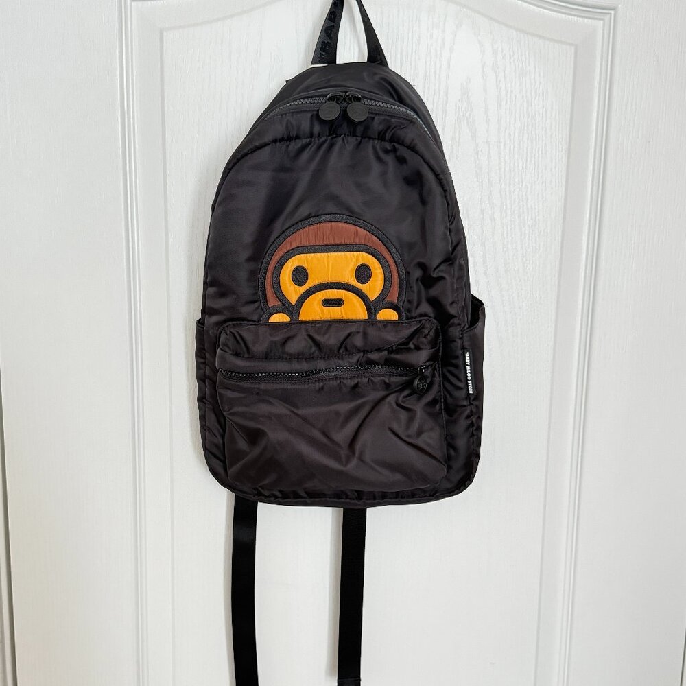 $399 Authentic BABY MILO STORE by A BATHING APE Unisex Black Backpack